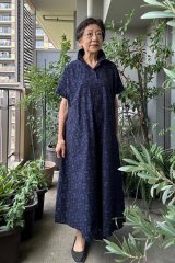 美品★久留米絣工房　藍木野（あきの）ビッグワンピース　ロング丈　日本製　ゆったり 全商品 - 久留米絣工房藍木野