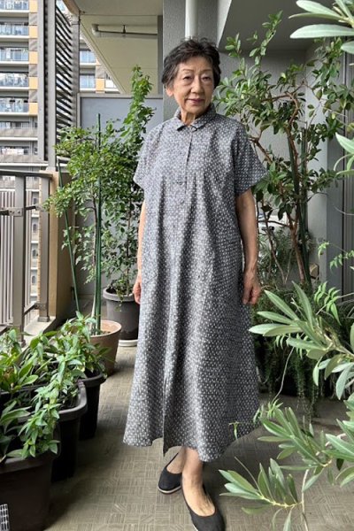 画像2: ビッグワンピース白樺文人灰 (2)