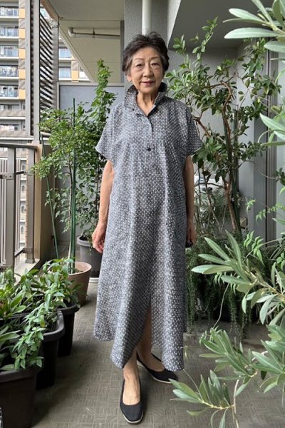 画像1: ビッグワンピース白樺文人灰 (1)