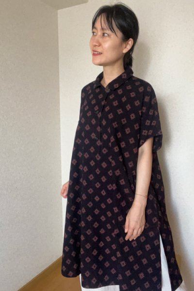 画像2: ビッグブラウス フレンチ（合中茶） (2)