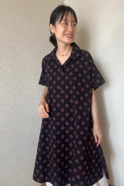 画像3: ビッグブラウス フレンチ（合中茶） (3)