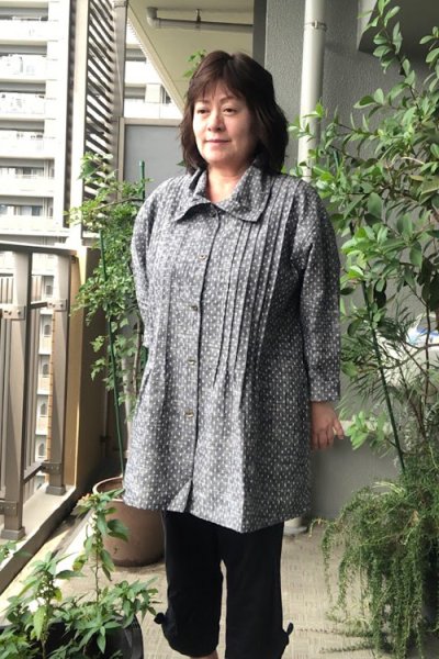 画像2: ロールタックジャケット（白樺文人灰） (2)