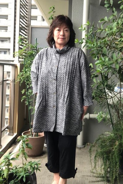 画像1: ロールタックジャケット（白樺文人灰） (1)