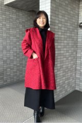 今月末まで期間限定お値下げします‼️工房藍木野　久留米絣コート　濃い藍色 フード付きコート - 久留米絣工房藍木野