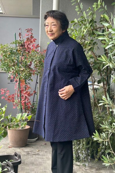 画像5: ビッグブラウス 前開き (色あられ） (5)