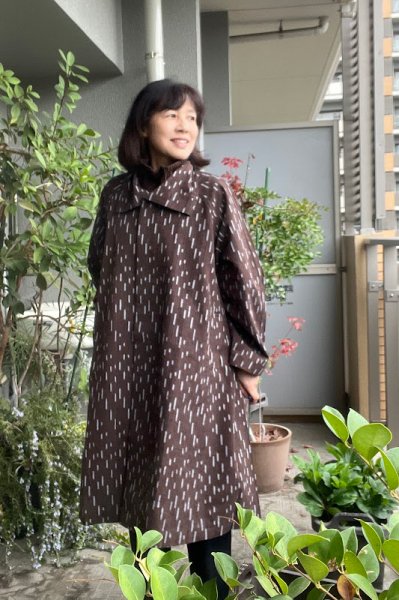 画像2: ビックコート（茶矢羽根くるみ色） (2)