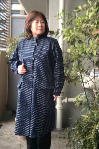 画像3: 手織りコート（井桁柄） (3)