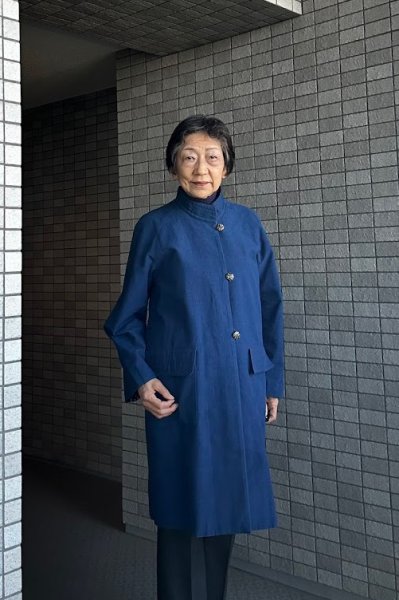 画像4: 手織りコート（井桁柄） (4)