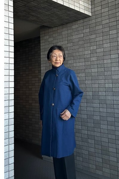 画像5: 手織りコート（井桁柄） (5)