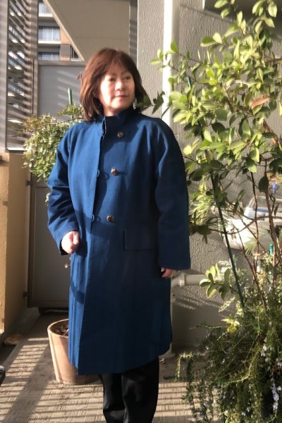 画像6: 手織りコート（井桁柄） (6)