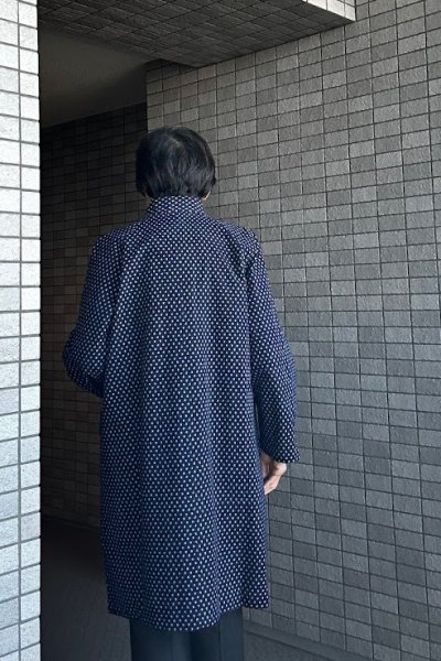 画像8: 手織りコート（井桁柄） (8)