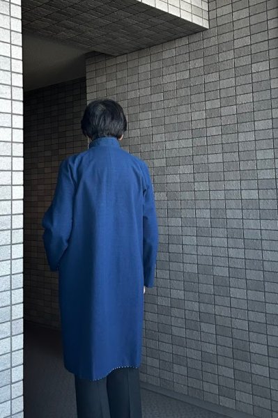 画像7: 手織りコート（井桁柄） (7)