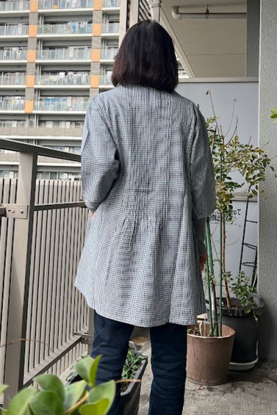 画像5: フリルブラウス七分袖(西原白藍) (5)