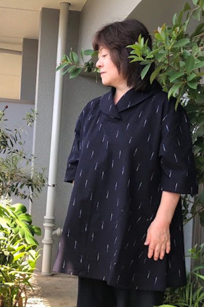 画像1: クロスカラーブラウス(古典蛍) (1)