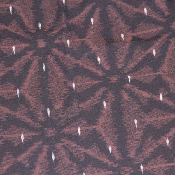 画像3: ビックワンピースフレンチ袖（麻の葉茶） (3)