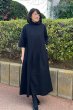 画像1: ロールタックワンピース七部袖フォーマル (1)