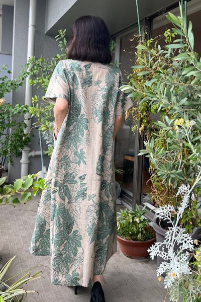 画像2: ビッグワンピースフレンチ袖(にがうり） (2)