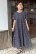 画像1: ティアードワンピースくの字グレー (1)
