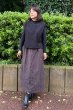画像1: 横3本スカート(矢羽根茶白いり) (1)