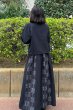 画像3: 12枚はぎスカート(レンガ道黒×無地黒) (3)