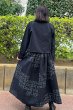 画像3: パッチワークスカート(石畳み×無地黒) (3)