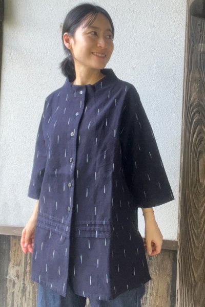 画像3: 横3本タックブラウス前あき　蛍 (3)