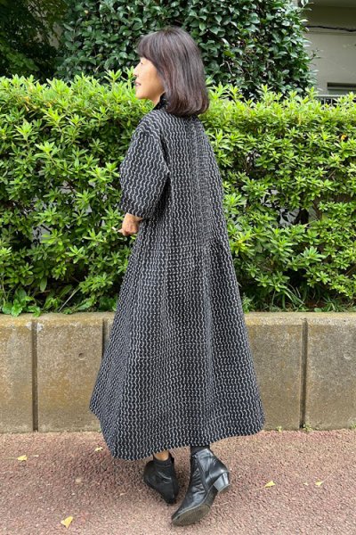 画像3: フリルワンピース（古布柄） (3)