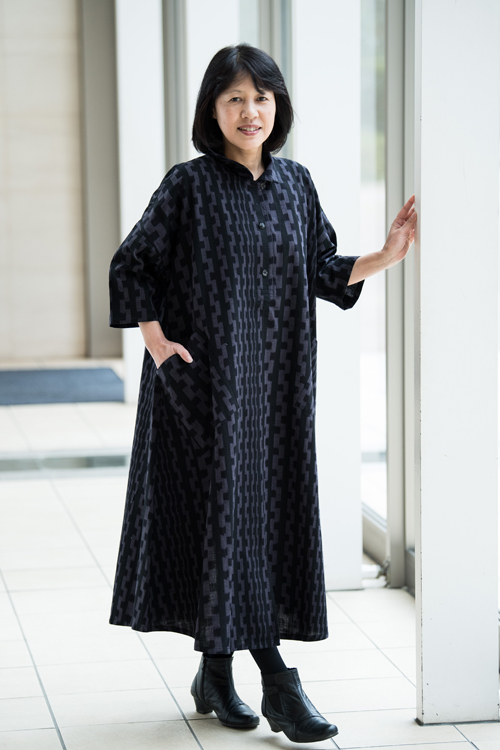 与え 久留米絣工房 高級藍木野 AKINO ロング ビッグ ワンピース dr-body.jp