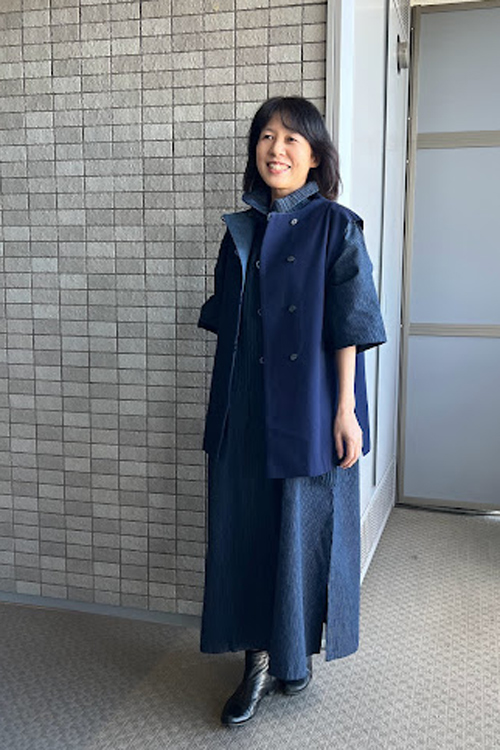 リバーシブルベスト吉田縞・細縞ロング丈