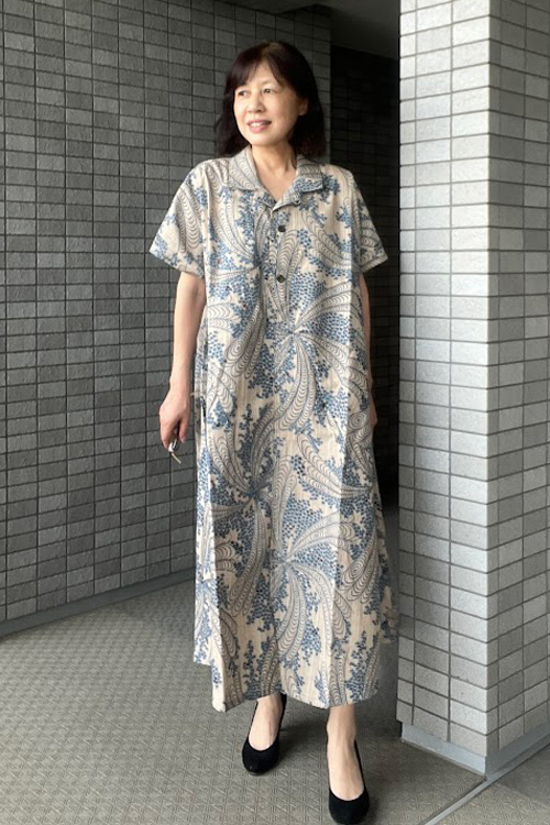 久留米絣工房藍木野ワンピース